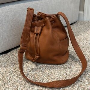 Vintage Y2K Coach drawstring bucket leather shoulder bag A7M-4926